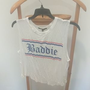 HIPPIE CHIC MEDIUM "BADDIE" T-SHIRT WHITE M